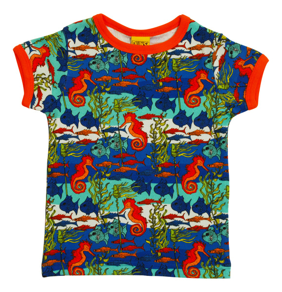 Short Sleeve Top | Seahorses, Golden Poppy Taping