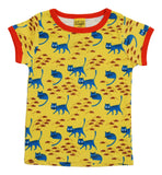 Short Sleeve Top | Cat - Lemon Chrome Yellow