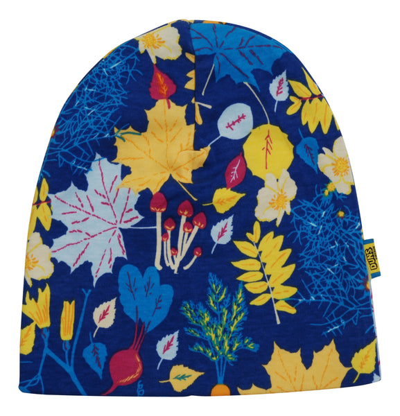 Double Layer Hat | Fall Flowers - Blue