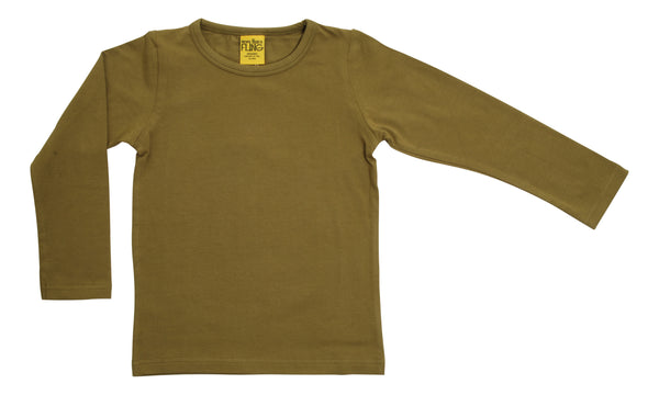 Solid | Long Sleeve Top | Dried Herbs Green