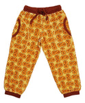 All Over Printed Velour Pants | Saffron Bun
