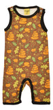 Play Suit | Pumpkin Family - Brown, Black Taping