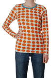 All Over Printed Velour Top | Pumpkin