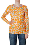 All Over Printed Velour Top | Oranges - Pink, Lilas taping