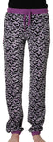 All Over Printed Velour Pants | Bats -Amethyst Orchid