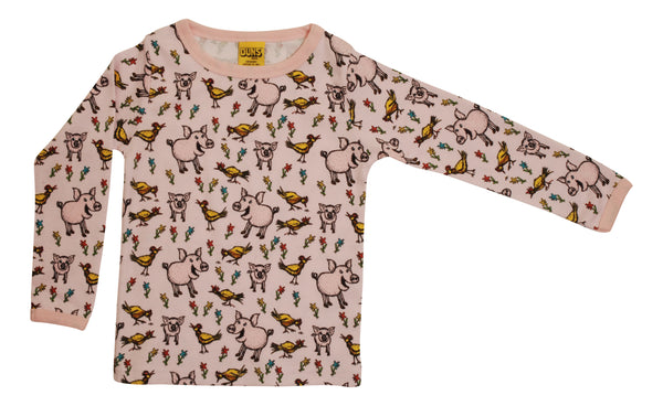 Long Sleeve Top | Pigs and Chicks - Heavenly Pink