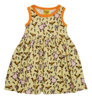 Sleeveless Dress with Gathered Skirt | Pigs and Chicks - Luminary Green