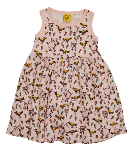 Sleeveless Dress with Gathered Skirt | Pigs and Chicks - Heavenly Pink
