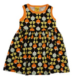 Sleeveless Dress with Gathered Skirt | Big Radish - Black