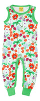 Dungaree | Flowers - Bay Green, Classic Green Taping