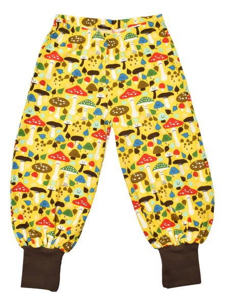 Baggy Pants | Mushrooms - Yellow. Brown ribb