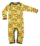 Lap Neck Suit | Mushrooms - Yellow. Brown Taping