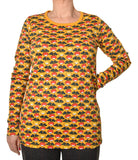 Long Sleeve Top | Multi Radish - Mineral Yellow. Mineral Yellow Taping