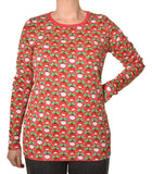 Long Sleeve Top | Multi Radish - Rouge Red. Rouge Red Taping