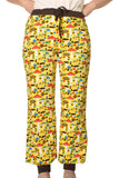 Baggy Pants | Mushrooms - Yellow. Brown ribb