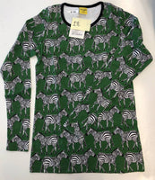 Long Sleeve Top, Zebras- Green, X-Small, 34 | BITS AND PIECES, item 18