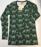 Long Sleeve Top, Zebras- Green, X-Small, 34 | BITS AND PIECES, item 18