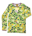 Long sleeve top, Flowers- Green, 122 cl, 6-7 years | BITS AND PIECES, item 103