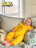 Zip Suit | Clover – Dandelion Yellow. Blazing Orange Ribb