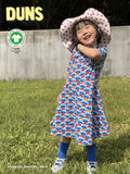 Short Sleeve Skater Dress | Multi Radish - Blue