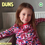 Long Sleeve Top | Mushrooms - Pink. Pompeian Red Taping