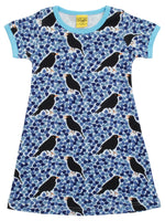 Short Sleeve Dress | Black Bird - Blue