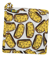 All Over Printed Cotton/ Linen Pot Holder | Cheese Sandwich