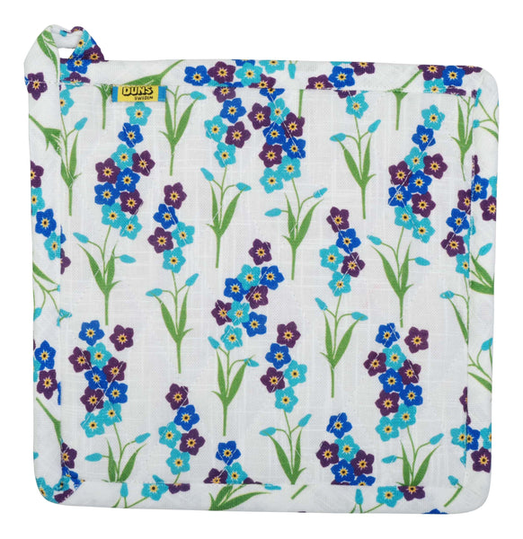 All Over Printed Cotton/ Linen Pot Holder | Forget Me Not