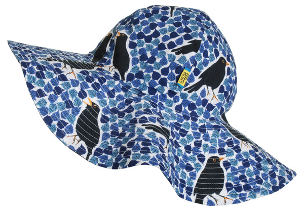 Sun Hat | Black Bird - Blue