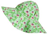 Sun Hat | Viola Tricolor - Spring Bouquet Green