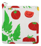 All Over Printed Cotton/ Linen Pot Holder | Tomatoes w stem