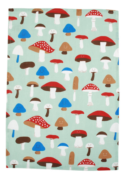 Kitchen Towel | Mushrooms- Jade