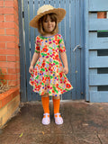 Skater Dress | Flowers - Bleached Apricot
